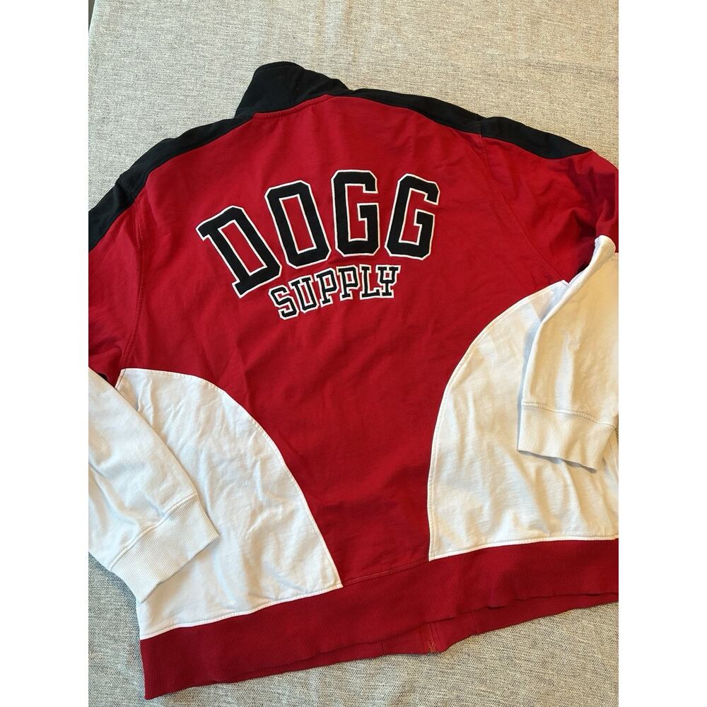 Dogg Supply by Snoop Dogg Track Jacket 3XL Red Black White Full Zip 2022 Hip Hop